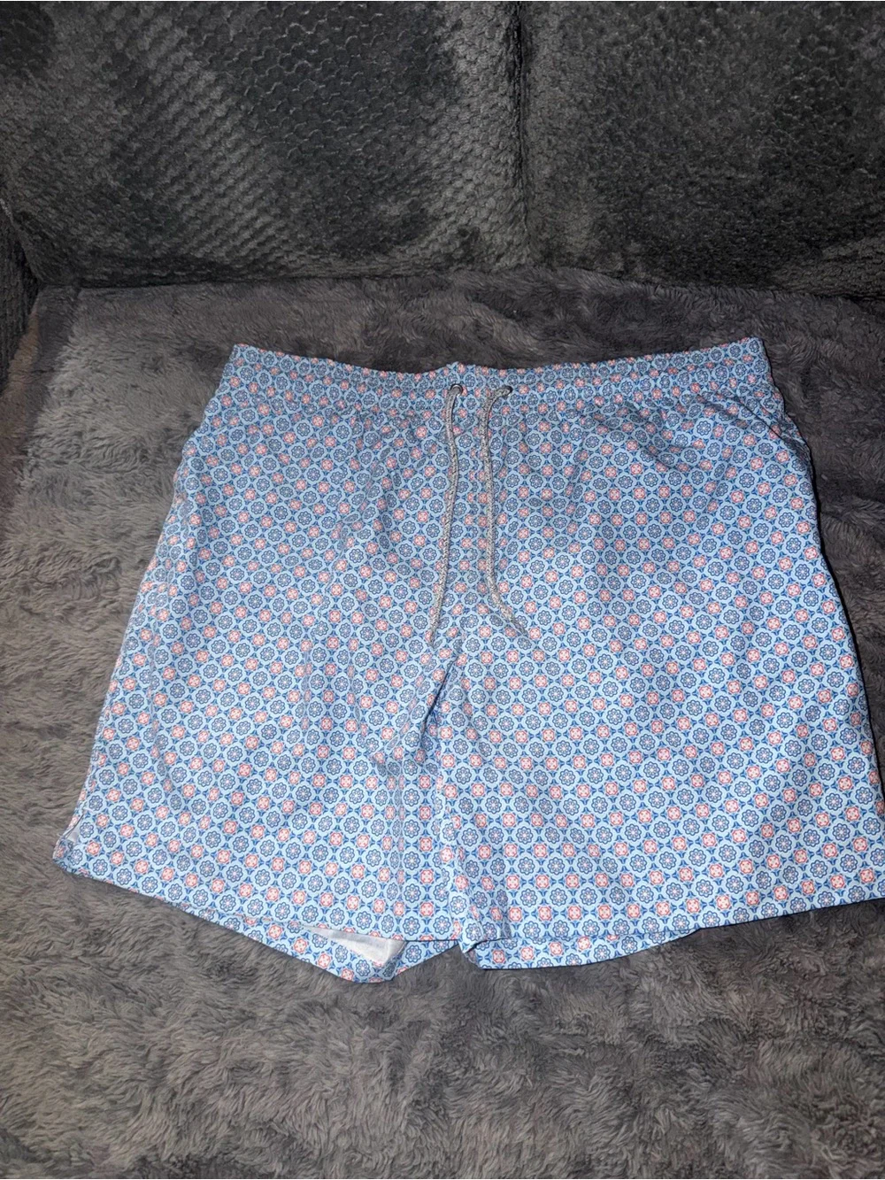 Michael’s Men's Light Blue Patterned Swim Trunks